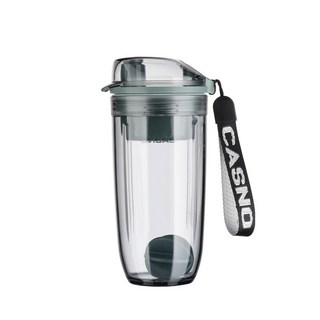 단백질 셰이커 병 400ml 플라스틱 텀블러, 회색, 1개