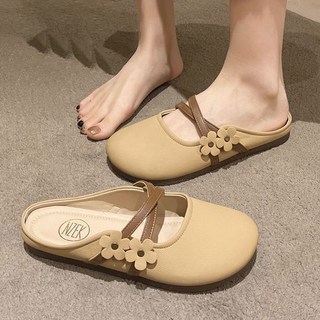 Modern Fashion 여성 발편한 플라워 플랫 샌들 뮬 슬리퍼 X93