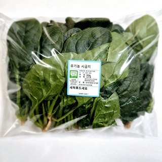 시금치 유기농 시금치 이유식 나물 주스용 GAP인증 [바오팜], 1kg, 1개
