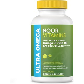 Noor Vitamins 할랄 피쉬 오일 할랄 비타민 할랄 피쉬 오일 울트라 오메가 3 페루산 야생 피쉬 오일(800mg EPA & 400mg DHA) 심장 뇌 관절 건, NoorVitamins할랄피쉬오일할랄비타민할랄피쉬오일울, 1개 대표 이미지 - 뇌영양제 추천