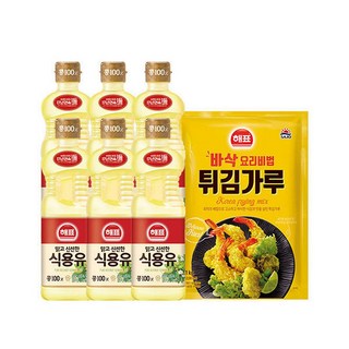 사조 해표 콩기름 0.5L x6개 +튀김가루 1KG x1개, 7개, 500ml