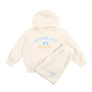 뉴발란스 키즈 오버핏 후드티 반바지 세트