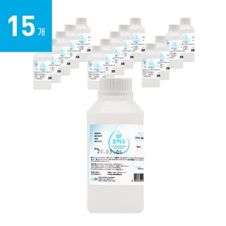조이수 초순수 3차 살균 정제수 증류수 500ml 15개 지게차 배터리 화장품 의료용 가습기 냉각수