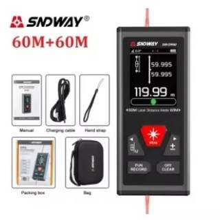 Sndway 양측 레이저 거리 측정기 200m 듀얼 디지털 Rangfinder 충전식 도구, 05 SW-DR60, 1개
