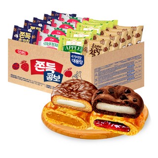 오즈랜드 청우식품 쫀득 콤보 쫀득초코칩쿠키20g + 초코파이 찰떡 21.5g + 그랑쉘 사과잼쿠키 19.5g + 그랑쉘 딸기잼쿠키 19.5g, 1세트, 1610g