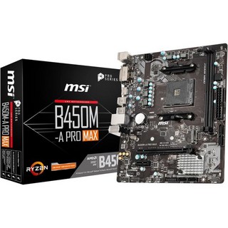 MSI B450M-A 프로 맥스 AMD B450 AM4 마이크로 ATX DDR4-SDRAM 마더보드