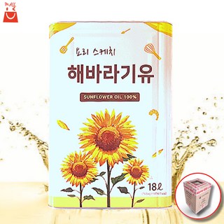 요리스케치 해바라기유 18L 업소용 대용량 저가 식용유 광주 말통, 1개
