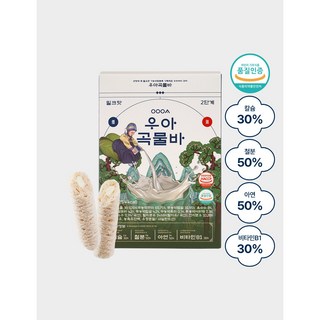 우아 곡물바, 1개, 50g, 밀크맛