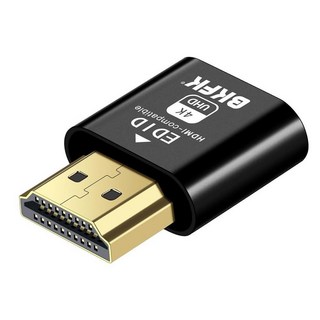 4K hdmi 더미 플러그 - 디스플레이 to hdmi 어댑터 홈 에디드 에뮬레이터-더미용 루나 디스플레이 가상 창 디스플레이 포트 헤드리스 더미 동글 120Hz(4K-1-, HDMI-2.0-4K