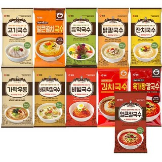 샘표 국수 10봉 (잔치국수, 육개장, 바지락 칼국수, 비빔국수) – 각각 125g 샘표쌀소면 샘표 국수 10봉 (잔치국수, 육개장, 바지락 칼국수, 비빔국수) – 각각 125g 샘표쌀소면