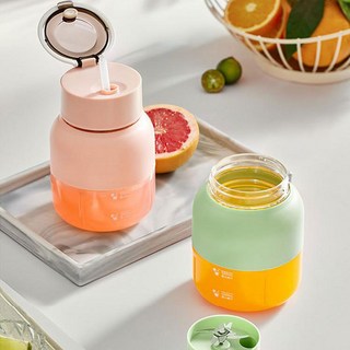 ANYOU 무선 믹서기 휴대용 미니 블렌더 사무실 캠핑용 텀블러 쉐이커 빙수기 800ML, 그린