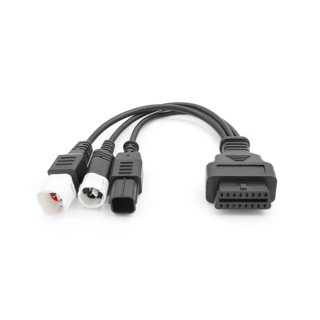 바이크 오토바이 OBD 진단 캔버스 커넥터 케이블 3 핀 4 6 OBD2 인 1 플매트 카펫 러그 어댑터, [01] Yamaha Honda 3-in-1