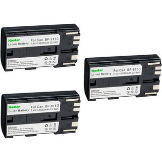 카스타 BP915G 배터리 2개 세트 교체용 캐논 XF100 XF105 XF200 XF205 XF300 XF305 XHA1 HDV XHA1S HD XHA1SE XHG1 XHG1, 3-PACK