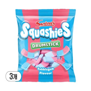 스위즐스 스쿼시 드럼스틱 영국젤리 버블검, 3개, 100g