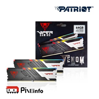패트리어트 VIPER VENOM RGB DDR5 64G PC5-44800 CL40 5600MHz (32GX2) 듀얼패키지 파인인포 2개 상품 이미지