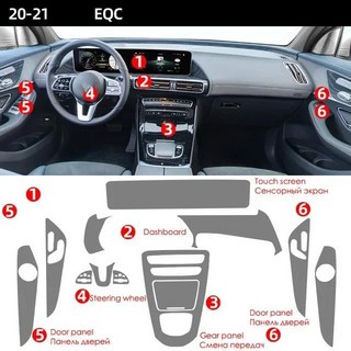 메르세데스 벤츠 Eqc Eqc350 Eqc400 용 Tpu 필름 자동차 인테리어 스티커 센터 콘솔 에어 기어 네비게이션, 04 EQC kit