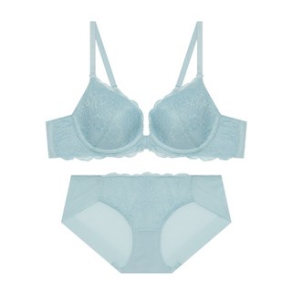 트라이엄프 소프트 와이어 블루 컵 레이스 브라 팬티 세트