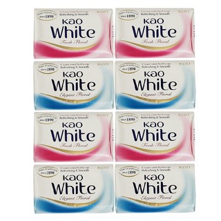 카오 화이트 비누 화장비누, 130g, 8개