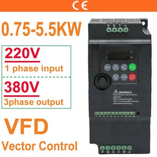위상변환기 VFD 가변 주파수 드라이브 – 입력 220V, 출력 380V, 모터 속도 조절기 (0.75, 1.5, 2.2, 3.7, 4/5.5 KW) – 5.5KW 모델, 220V 단상, 380V 삼상, 1개 위상변환기 단상220입력 삼상220출력 위상변환기 VFD 가변 주파수 드라이브 – 입력 220V, 출력 380V, 모터 속도 조절기 (0.75, 1.5, 2.2, 3.7, 4/5.5 KW) – 5.5KW 모델, 220V 단상, 380V 삼상, 1개 위상변환기 단상220입력 삼상220출력