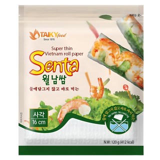 타이키 물없이 싸먹는 월남쌈 사각 16cm, 1개, 120g