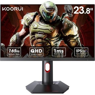 [관부가세포함] KOORUI 24인치 QHD 게이밍 모니터 165Hz 1ms 고속 IPS 2K 디스플레이 1, 24&quot;/QHD/165Hz