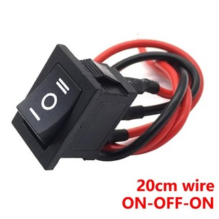 SPST 라인 ON 20cm 토글 미니 블랙 KCD1 소형 20A 5Pcs 2Pin Off 스위치 로커 12V, Spuare ON OFF ON, 20pcs, 20개