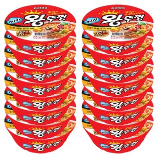 팔도 틈새라면매운김치컵 105g 16개, 미니왕뚜껑