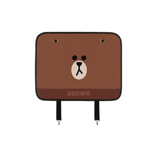 캣타운 LF-640 라인프렌즈 자동차 뒷자석 킥매트 좌석보호매트 시트뒷면보호 탈부착간편 LINE프렌즈 자동차용 탁자 의자걸이식, 브라운, 1개