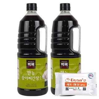 더본 백종원의 만능 장아찌 간장소스 1.8L x2개 + 빈즈물티슈, 3.6L, 1세트