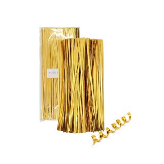 KP 다용도빵끈 골드20cm(약500개) 포장끈 칼라철심끈 csm*53812CB, 1
