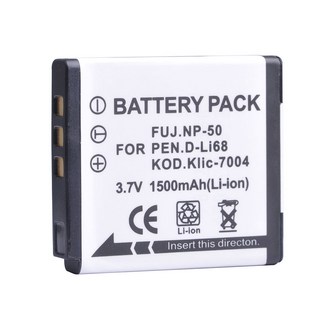 배터리호환 1500mAh NP50 KLIC7004 DLi68 Fujifilm FinePix F50FD F60FD F70EXR F75EXR F80EXR F85EXR Kodak Ea, 01 1 battery