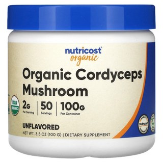 Nutricost 유기농 동충하초 버섯 무맛 100g(3.5oz), Nutricost유기농동충하초버섯무맛100g35oz