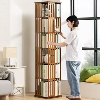 원목 360도 회전 책장