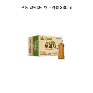 광동제약 [광동] 무라벨 밀싹보리차 커피음료, 330ml, 40개