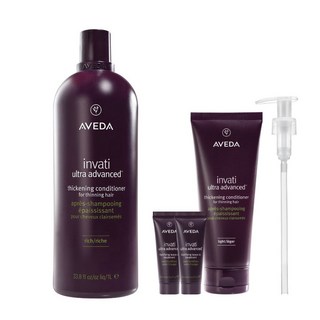 아베다 인바티 울트라 어드밴스드 리치샴푸 1000ml + 라이트컨디셔너 200ml + 라이트트리트먼트25mlx2개 + 리터펌프 세트 1개 상품 이미지