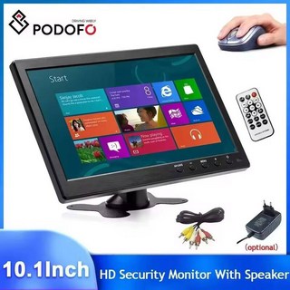 Podofo 10.1인치 자동차 모니터(HDMI VGA 포함) TV 및 컴퓨터 디스플레이 LCD 컬러 스크린 백업 카메라 홈 보안 시스템