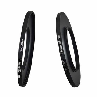 82mm 95mm 스텝업 링 필터 어댑터/82mm 카메라 UV ND CPL 금속, 55mm to 82mm, 1개