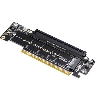 PCIE4.0 분할 확장 라이저 카드 PCIE X16 X8+X4+X4 Quad VROC M.2 NVME 포트 확장 카드 DIY 보드 교체, 한개옵션0