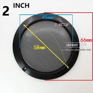 스피커 HIFIDIY-라이브 4 5 6 8 10 인치 네트 커버 고급 자동차 홈 메쉬 인클로저 스피커 플라스틱 프레임 금속 철 와이어 그릴, 2 Pieces, 2 INCH