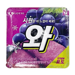 달쿨 추억의아이스크림 와 포도 1박스 (16개입), 16개, 190ml