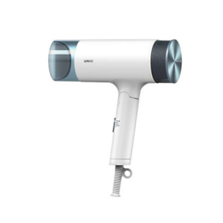 유닉스 바이메탈 접이식 이온 헤어 드라이기 UN-B1612N 1700W, 화이트 + 블루