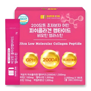 슈퍼쎈 200달톤 초저분자 어린피쉬콜라겐 펩타이드 비오틴 엘라스틴, 360g, 1개