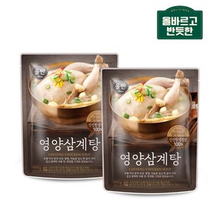 올바르고 반듯한 영양삼계탕 900g (올반) 유황먹인 국내산 닭한마리 복날 여름철 보양식, 2개