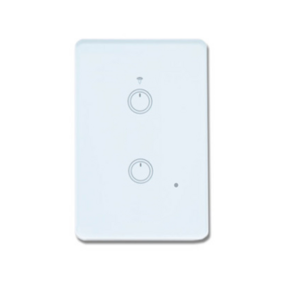 스마트빌 스마트 wifi iot 원격 제어 2구 화이트 스위치 2A(440W) + 근거리(IR리모컨형) 제어, 1개