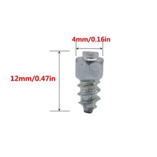스노우 체인 눈길 타이어 스크류 스터드 미끄럼 방지 낙하 스파이크 휠 자동차 오토바이 자전거 부츠 겨울 비상 100 개 49mm, 없음, 100개