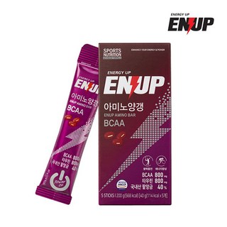 엔업 아미노 팥 양갱 3개 에너지바 스포츠 보충제, 단품, 5정, 1개
