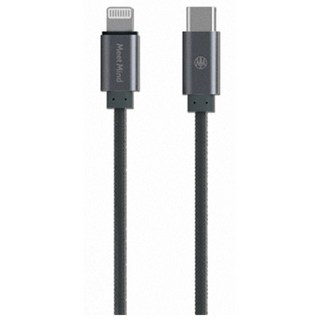 Meet Mind APPLE Lightning MFI 充電線, USB-C to Lightning, 2合1充電傳輸, 1.2m, 太空灰, 1條