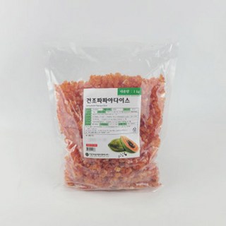 건조파파야다이스 1kg 열대과일 빙수 카페 간식 주전부리, 1개