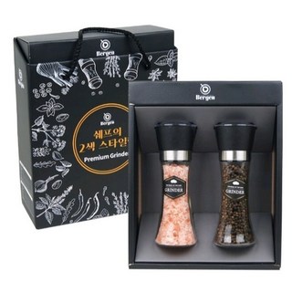 (대박세일) 글라인더 2종세트(히말라야핑크소금+통후추)선물세트 그라인더2종세트 답례품 사은품 전도용품 소금선물세트 후추그라인더 소금그라인더 설선물세트 명절선물세트, 1개, 270g