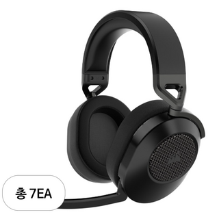 커세어 7.1채널 무선 게이밍 헤드셋, 7세트, 블랙, HS65 WIRELESS